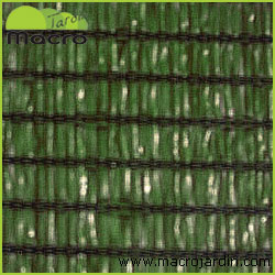 Malla ocultaci�n o sombreo verde 100% 1.5 X 5 m. Fabricaci�n propia